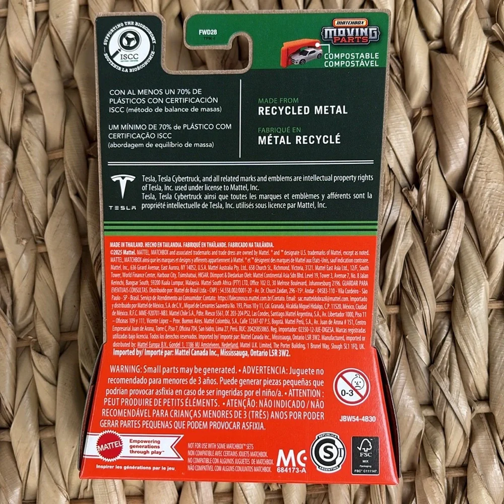 Tesla Cybertruck Matchbox Moving Parts Cyber Truck EV Electric Vehicle 2025 New